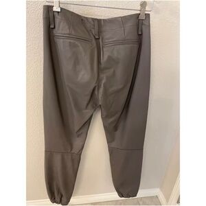 RAG & BONE Gray Leather Jogger Pants Ankle Length Size 24